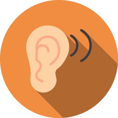 Kulak. Web simgesi basit illüstrasyon