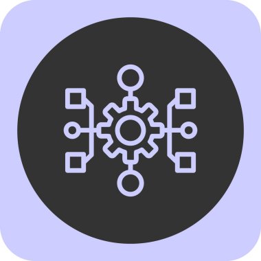 Ayarların vektör illüstrasyonu simgesi