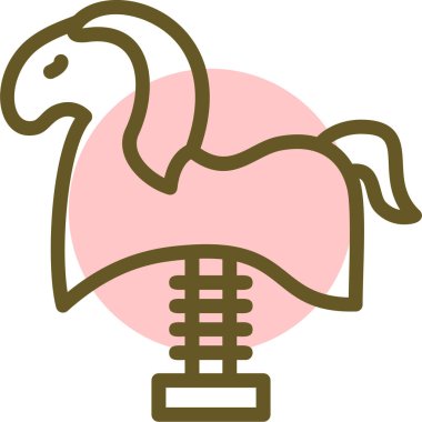 Hayvan atı. Web simgesi vektör illüstrasyonu