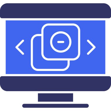 Bilgisayar. Web simgesi basit illüstrasyon