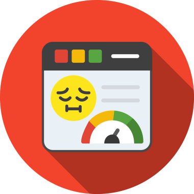 negatif derecelendirme düz vektör simgesi