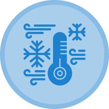 - Soğuk. Web simgesi basit illüstrasyon