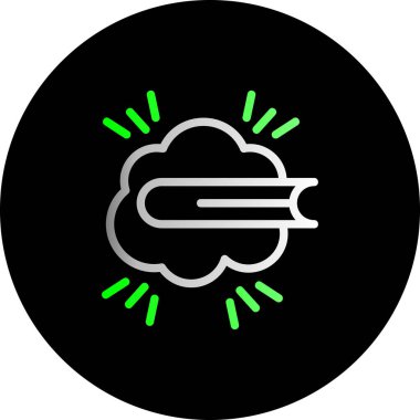 Eşsiz Bulut Vektörü Kabartma Simgesi