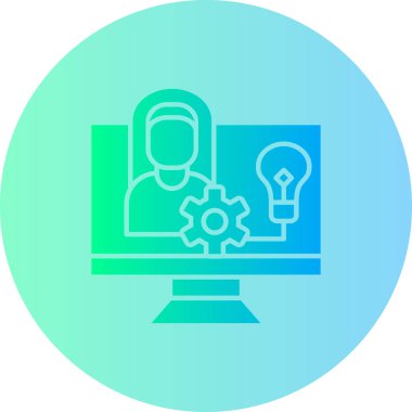 Çalışma sürecindeki insanların vektör simgesi