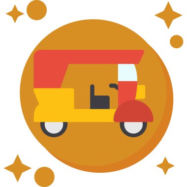 Bir araba simgesinin vektör illüstrasyonu