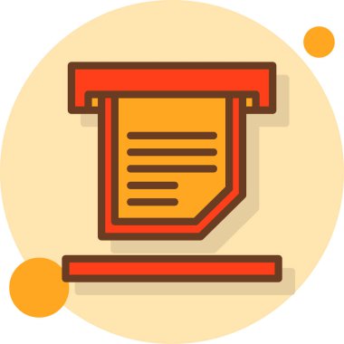 Belge. Web simgesi basit illüstrasyon