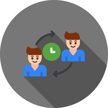 İnsanların ve simgenin vektör illüstrasyonu