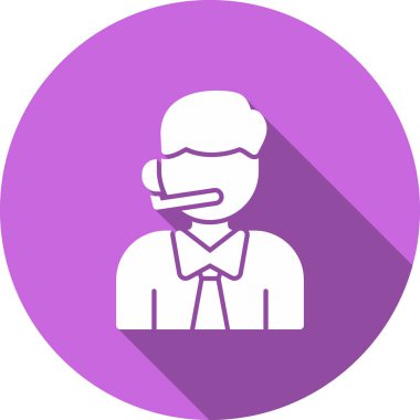 İş adamı. Web simgesi basit illüstrasyon