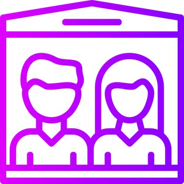 çift simge vektör illüstrasyonu