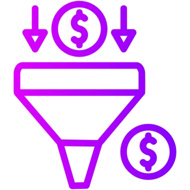 İş büyüme vektör simgesi. biçim düz sembol, mor renk, yuvarlak açılar, beyaz arkaplan