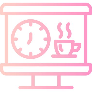 Saat simgesinin vektör illüstrasyonu