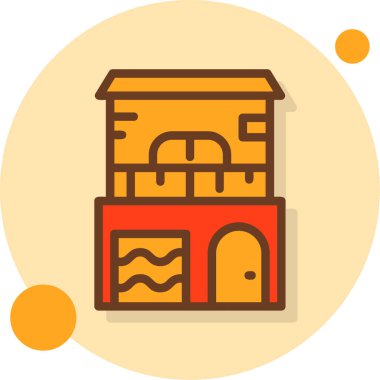 inşaat evi simgesi düz stil