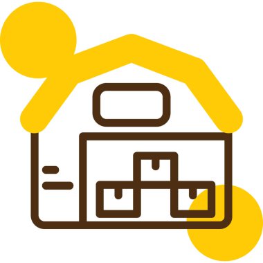 Beyaz arkaplanda izole edilmiş ev simgesi ve vektör illüstrasyonu