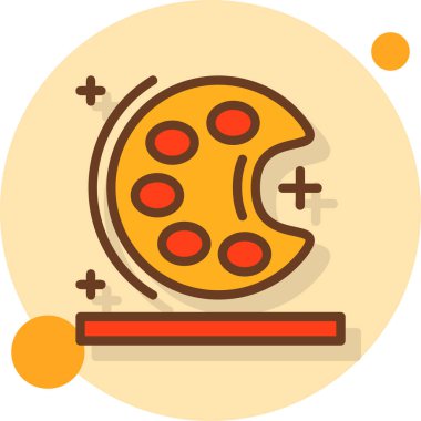 pizza. Web simgesi basit illüstrasyon