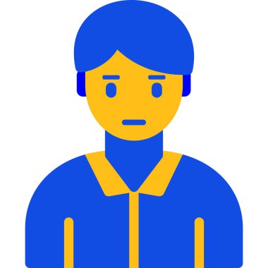 Sarı gömlekli çocuk, illüstrasyon, beyaz arka planda vektör.