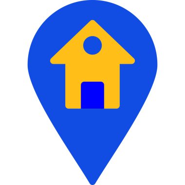 harita simgesi vektör illüstrasyonu