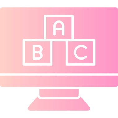 bilgisayar ekranı simgesi, vektör illüstrasyonu