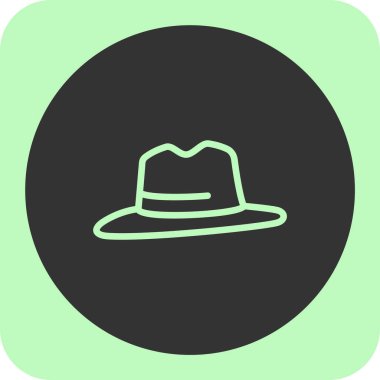 şapka simgesi soyut arkaplanda izole edildi