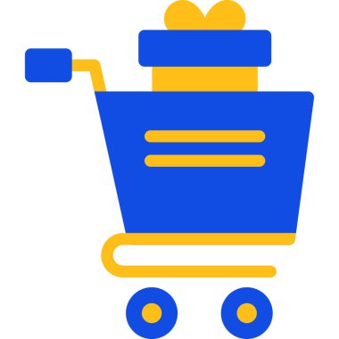 Alışveriş arabası ikon vektör illüstrasyonu