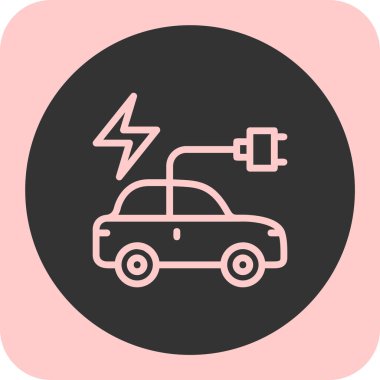 elektrikli araba vektör simgesi