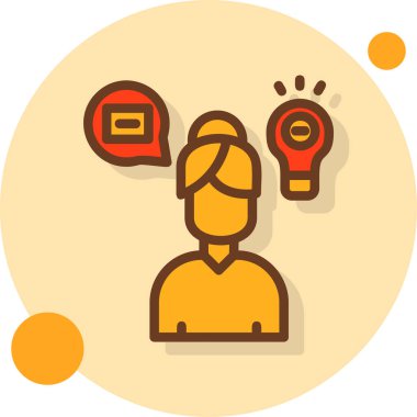 düz biçimli yaratıcı iş fikri simgesi