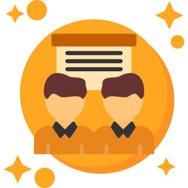 Rozet & çalışanı için iş yönetimi dairesi simgesi