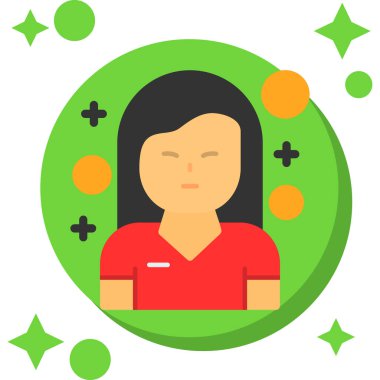 Yeşil yapraklı dişi avatar