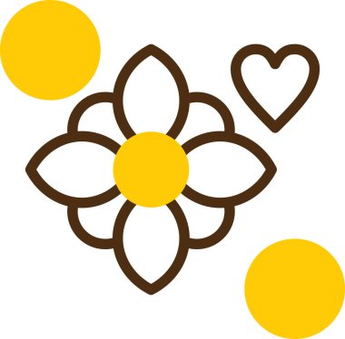 Çiçek. Web simgesi basit illüstrasyon