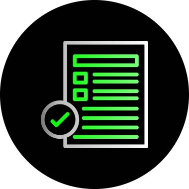 belge simgesi vektör illüstrasyonu