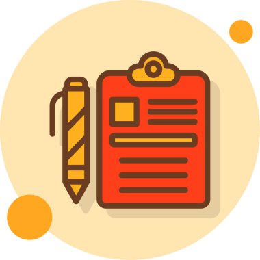 Bir kalem simgesinin vektör illüstrasyonu