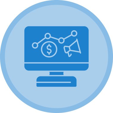 Modern seo ve pazarlama simgesinin vektör illüstrasyonu