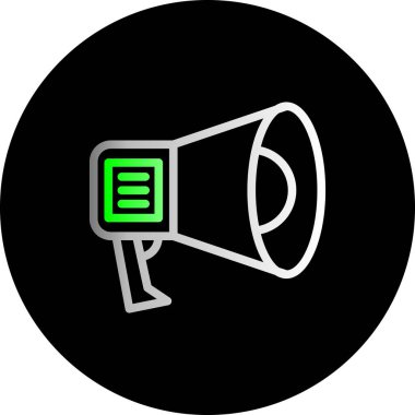 Moda biçimi izole edilmiş arkaplanda megafon simgesi