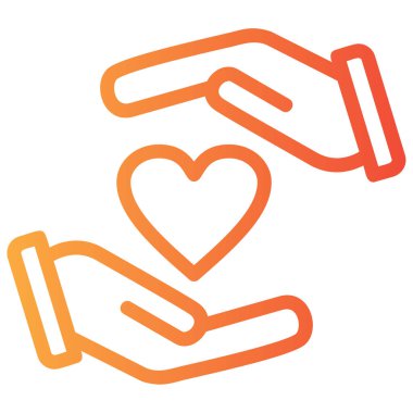 Kalp ikonu vektör illüstrasyonu