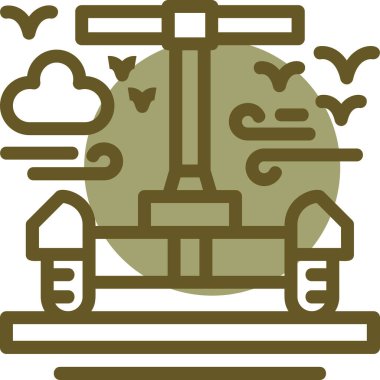 Bir ağaç simgesinin vektör illüstrasyonu