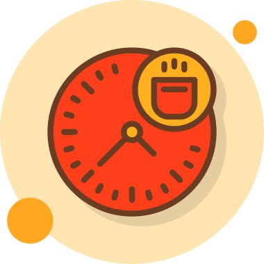 Alarm saat simgesi düz biçimli