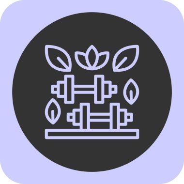 Ormandaki bitki çelenginin vektör simgesi