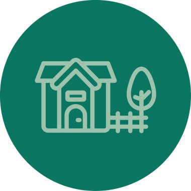 Bir ev simgesinin vektör illüstrasyonu