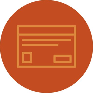 Modern bir kart simgesinin vektör illüstrasyonu