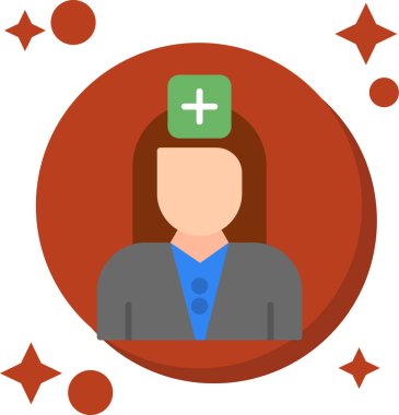 Doktor avatar vektör çizim