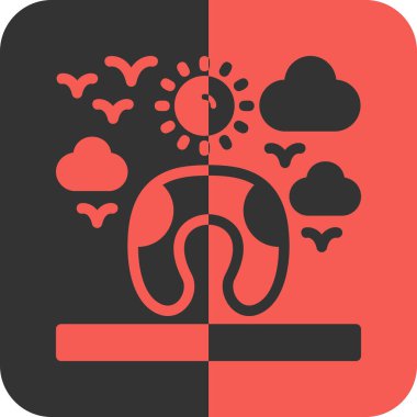 Tek izole çiçek simgesinin vektör illüstrasyonu