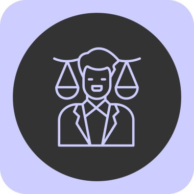 Hukuk simgesinin vektör illüstrasyonu