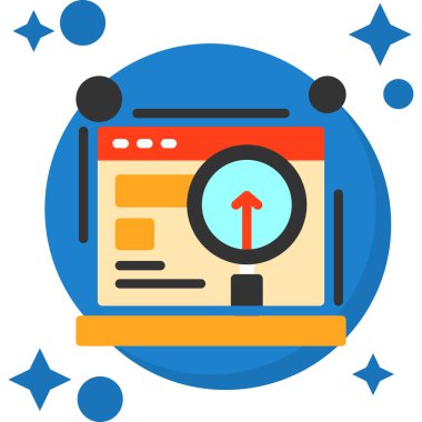 Ara. Web simgesi basit illüstrasyon