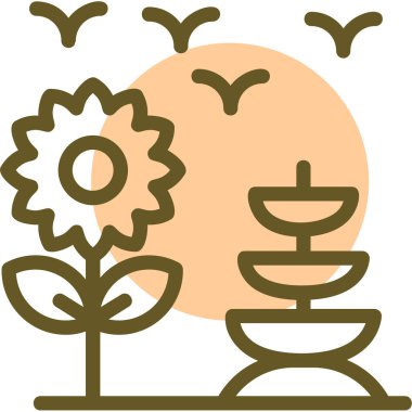 Bitki. Web simgesi basit illüstrasyon