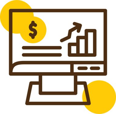 iş analizi ikon vektör illüstrasyonu