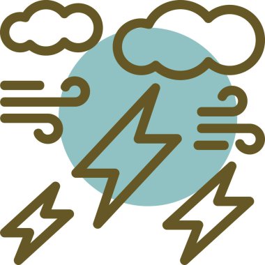 şimşek bulutu vektör illüstrasyonu