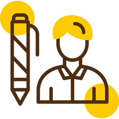 Kalem. Web simgesi basit illüstrasyon