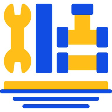 Bir inşaat simgesinin vektör illüstrasyonu