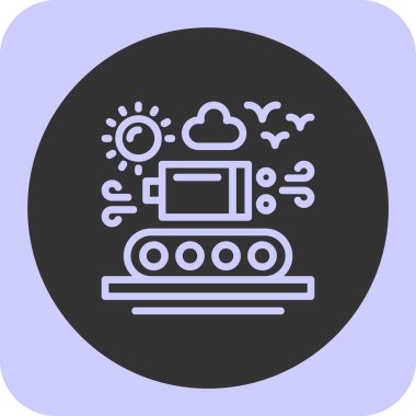 Eşsiz Bulut Hesaplama Vektör Satırı Simgesi