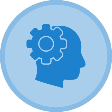 Beyin. Web simgesi basit illüstrasyon