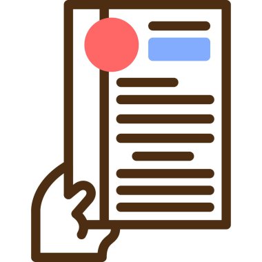 belge simgesi vektör illüstrasyonu